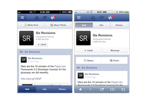 Facebook Native vs Web App 2012